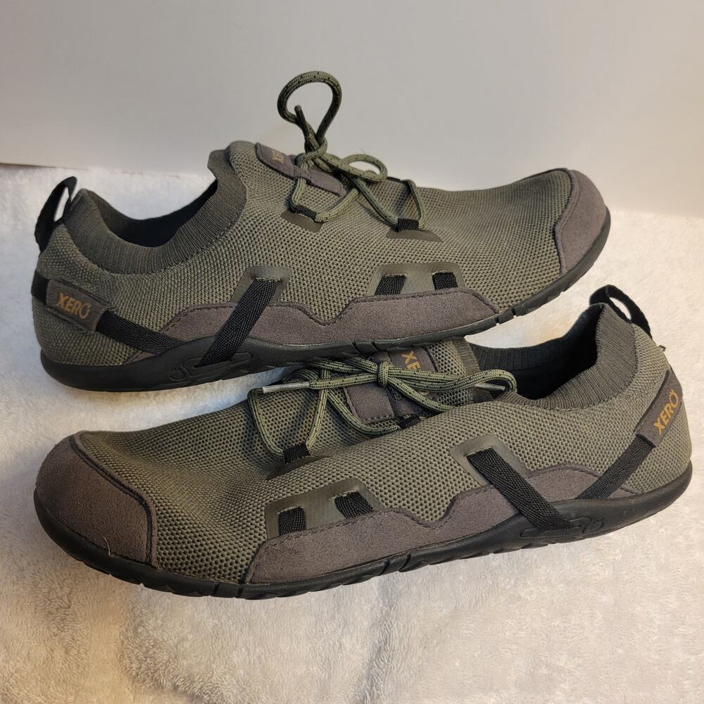 Xero Mens Oswego Xeroshoes Size 12 Sneakers Casual Slip On Green Khaki